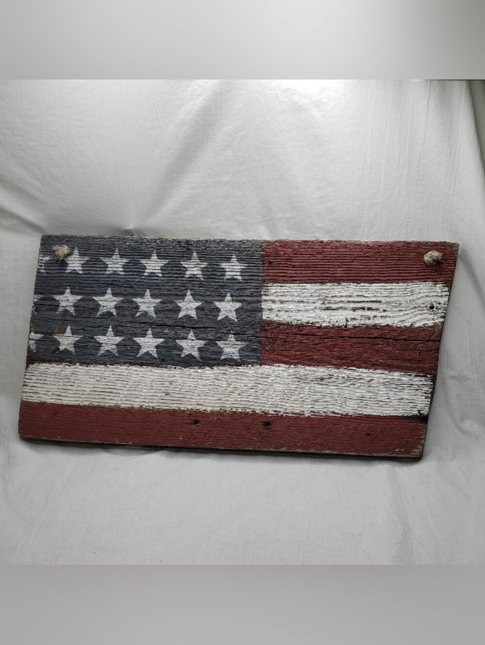 Large Barnwood American Flag Wall Hanging Handcrafted